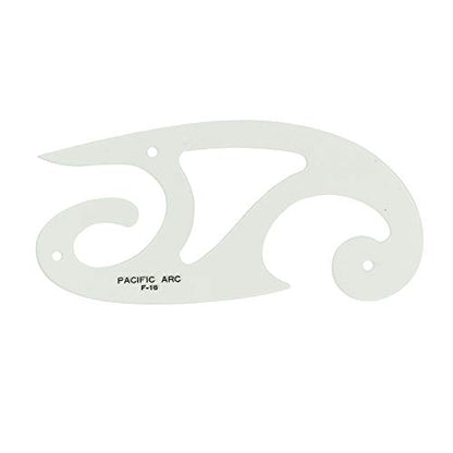 Pacific Arc Professional French Curves, Acrylic, Plain Edge, 8.5 Inches - size: F-16