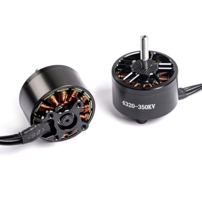 4320 350KV Brushless Motor for 13 Inch FPV Drone, CW Thread, High Torque Long Range Motor for Cinematic & Payload Drones, Compatible with 6S-12S, 19mm Mounting (4pcs)
