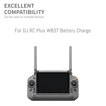 WB37 Battery Charging Hub for DJI WB37 Battery, with USB C Cable Support 65W PD (Only 1 Charger)