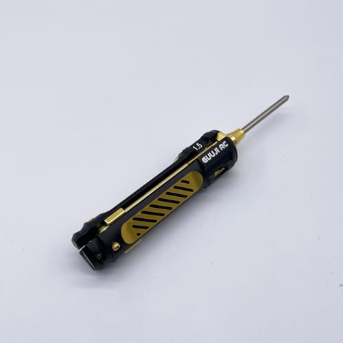 XFLY MODEL 4 in 1 Hex & Phillips Screwdriver Multifunctional Repairing Tool 1.5mm/2.0mm/2.5mm Hexheads RC Tool Kit (Black) - color: Black