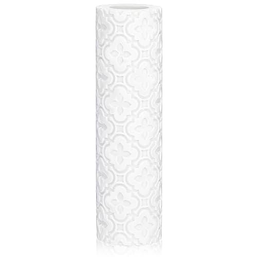 Flower Pattern Clay Texture Roller Plastic Column Pottery Tools Floral Texture Roller Stamps for Earrings Making Handmade Jewelry Crafting DIY Projects Home Accessories