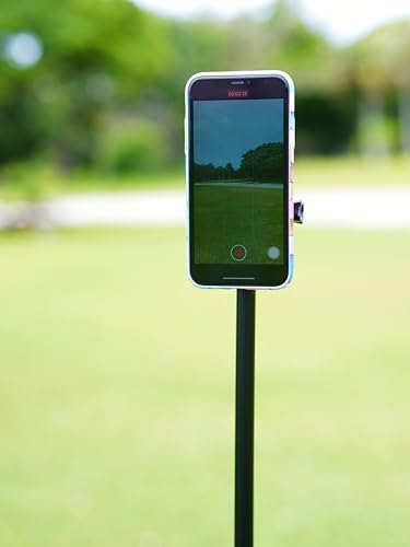 Golf Monopod Stick, Record Golf Swing with Magnetic Phone Holder - color: A-Magnetic
