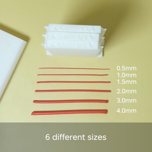 Pitoies Polymer Clay Roller Guide with Adjustable Dual-Size Plates – Create Even Clay Strips & Snakes for Crafting, DIY & Earring Tools, Fast & Easy to Use