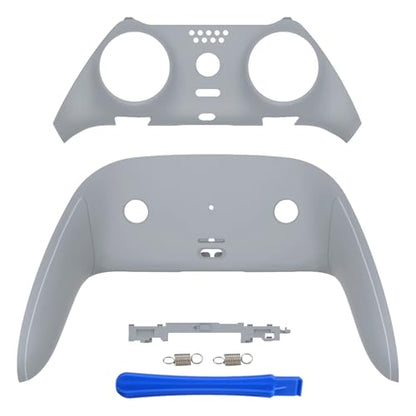 eXtremeRate Top Bottom Decorative Trim Shell Compatible with ps5 Edge Controller DIY Replacement Front Back Clip Shell, Custom New Hope Gray Plates Cover Compatible with ps5 Edge Controller - color: New Hope Gray
