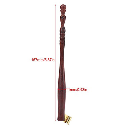 Walfront Calligraphy Pen Nib Holder, Comic Dip Wood Pen Nib Holder with Removable Adjustable Brass Flange