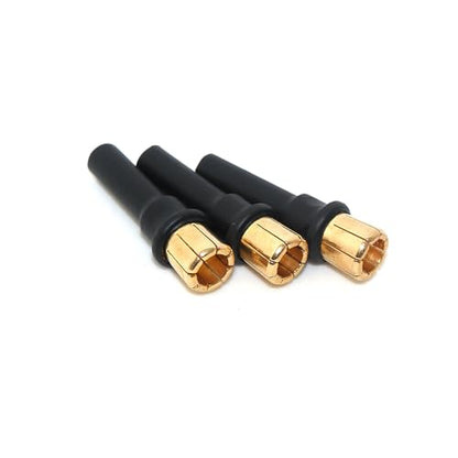 3-Pack 8mm Male to 4mm Female Bullet Adapter Connectors, 33mm RC ESC Motor Plug Reducer, Compact High Current Adapter