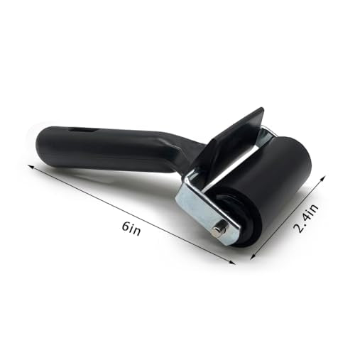 2.4 Inch Rubber Brayer Roller Printmaking Brayers, Braided Rolle, Black Ink Roller Tool for Crafting Wallpapers Stamping Gluing Application Printmaking(Black)