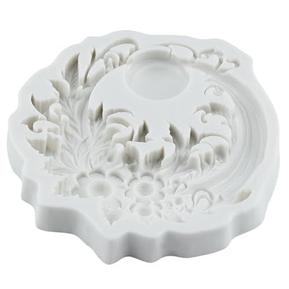 Baroque Silicone Mold Curlicues Scroll Lace Polymer Clay Mold - color: Style P