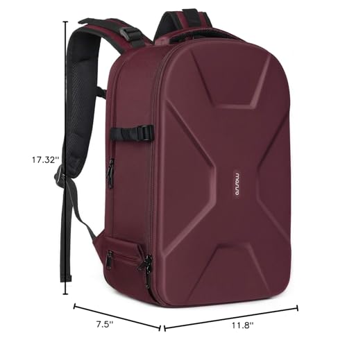 MOSISO Camera Backpack, DSLR/SLR/Mirrorless Photography Camera Bag - color: Wine Red