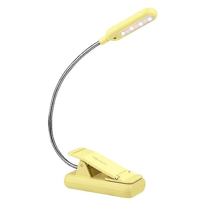 VAVOFO Rechargeable Reading Light, Clip on Book Light for Reading in Bed - color: Yellow