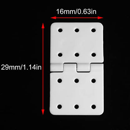 24PCS 16x29 mm Pinned Nylon Hinges RC Airplane Plane Parts Replacement Aircraft Fixed Wing Model