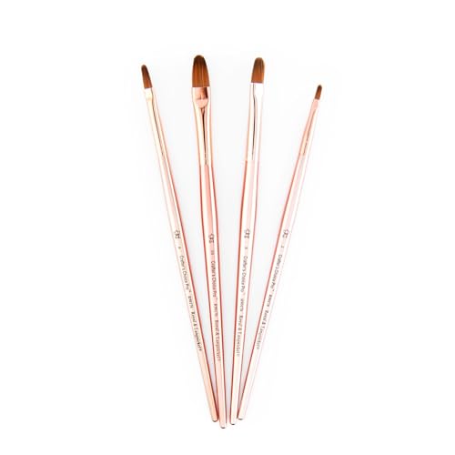 Royal & Langnickel Crafter's Choice Pro Synthetic Sable Filbert Craft Brush Set, 4pc - style: Filbert