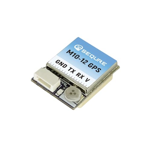 SEQURE M10-12 Mini FPV GPS Module with Upgraded 10th Generation Chip Ceramic Antenna Fast Satellite Positioning for FPV Racing Drones 10Hz Frequency - size: M1012