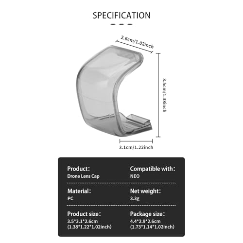 Pocket Drone Gimbal Protector Cover Guard for DJI NEO Anti-Scratch Dustproof Protective Cap Camera Fixed Cover Lens Protector Hood Compatible for DJI NEO Drone Accessories