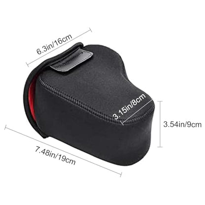 CADeN DSLR SLR Camera Sleeve Case with Neoprene Protection, Compatible for Nikon, Canon, Pentax, Sony and ect...(Medium Black) - size: medium