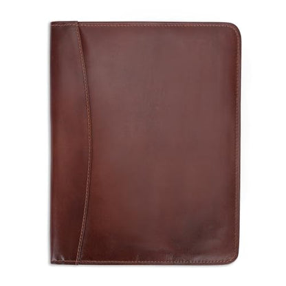 Heavy Duty Buffalo Leather Legal Pad Portfolio with Binder, Wine - color: Wine
