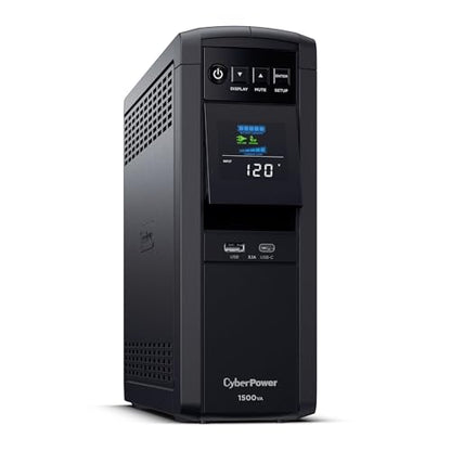 CyberPower CP1500PFCLCD PFC Sinewave UPS Battery Backup and Surge Protector - size: 1500VA, style: Mini-Tower