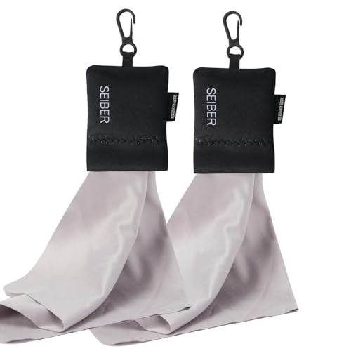 SEIBER Microfiber Cleaning Cloth for Eyeglass Screen Cleaner, Black, 2PCS - color: Black