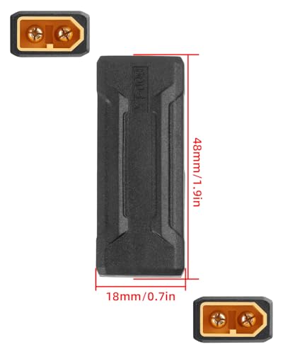XT60 to XT60 Connector,XT60 Male to XT60 Male Coupler Wireless Adapter for RC Car,FPV Drone,LiPo Battery,Laptop Power Supplies, etc(2pack) - size: male to male