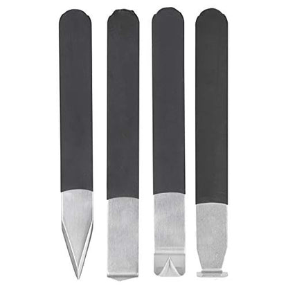 Pottery Trimming Tools Set, 4-Piece Stainless Steel Carving Clay Sculpture