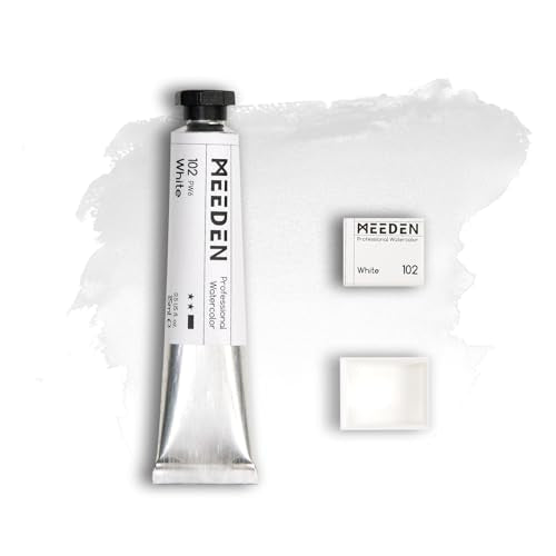 MEEDEN Professional Artist Watercolor Paint: White - 15ml/0.5oz - color: White
