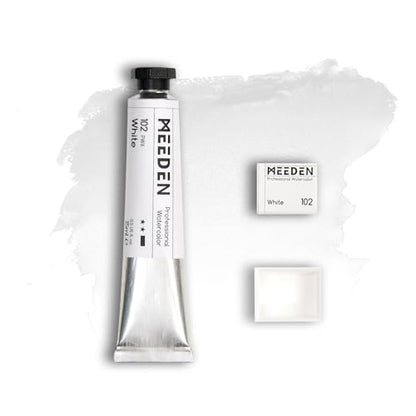 MEEDEN Professional Artist Watercolor Paint: White - 15ml/0.5oz - color: White