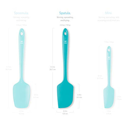 DI ORO Large Silicone Spatula - 600F Heat Resistant, Teal - color: Teal