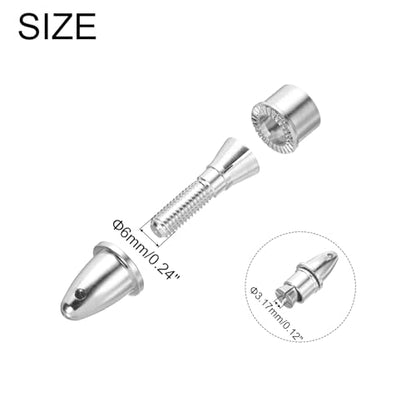 MECCANIXITY Propeller Adapter RC Plane Airplane Spinners, 3.17mm Aperture and 6mm Output Axle Propeller Adapter Saver for Shaft Brushless Motor Speed Controllers, Pack of 4 - size: 3.17mm x 6mm