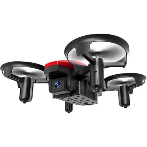Mini Drone with 360° Flip & Headless Mode - Handheld Remote Control Quadcopter for Beginners and Adults, 2.4G Anti-Interference, 3 Speeds, 8min Flight, Full Protection (Red)
