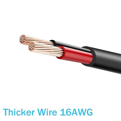 2Pcs 3FT 16AWG DC5.5mm x 2.5mm Right Angle Male Power Pigtails Cable - style: DC5525 Male Right Angle