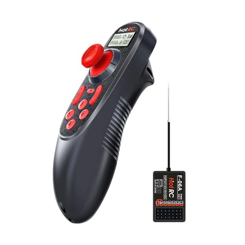 HOTRC DS-600 6CH 2.4GHz RC Transmitter and Receiver Remote Controller with DS 600 PWM 6 Channel Receiver for RC Boat (w/PWM RX)