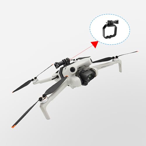 Action Camera Mount Holder, Drone Gimbal Extension Mount Bracket with 1/4" Screw Adapter for DJI Mini 4 Pro/Mini 3/Mini 3 Pro