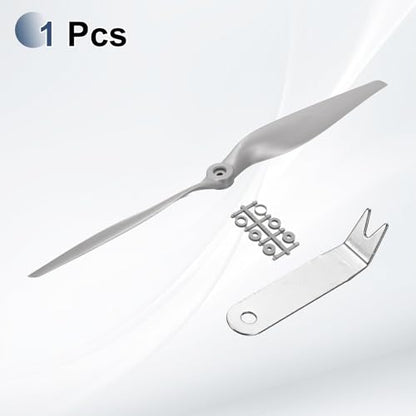 MECCANIXITY 16x12 Inch RC Propellers, 2-Vane Blades Prop Replacements Gray High Speed Propeller with Adapter Rings & Prop Wrench for RC Airplane Drones, Pack of 1 - size: 16" x 12"