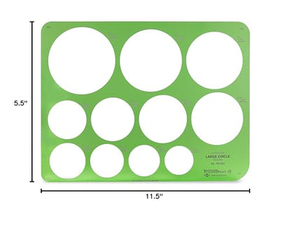 ALVIN, TD1201, Large Circles Guide Template, Drawing and Drafting Tool for Artists, Architects, Design and Drafting, 1.5" to 3.5" Scale - style: Large Circle Template