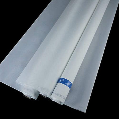 Screen Printing White Mesh 110 Mesh 43T 50inch(1.27m) Width 3Y(2.7m/8.8ft) Length for Cloth T-Shirt Screen Printing Machine Fabirc Monofilament Polyester