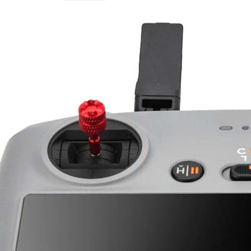 1 Pair Controller Stick Replacement Joystick for DJI RC/RC 2，Remote Controller Aluminium Thumb Sticks for DJI Mini 3 Pro/Mini 4 Pro/Air 3 Accessories(Red)