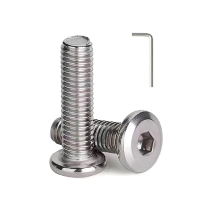 M4 x 8mm (50 Pack) Metric Flat Head Hex Socket Cap Screws Bolts, 304 Stainless Steel 18-8, Hex Drive, Bright Finish, Fully Machine Thread - size: M4 x 8