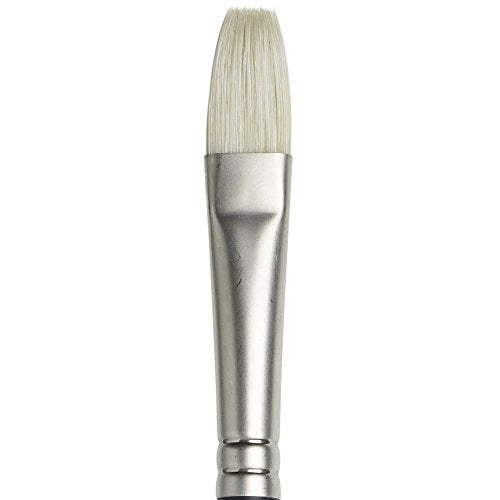 Winsor & Newton Artists' Oil Hog Paint Brush, Long Handle Size 7, Flat - size: #7, style: Flat