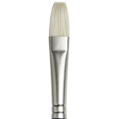 Winsor & Newton Artists' Oil Hog Paint Brush, Long Handle Size 7, Flat - size: #7, style: Flat