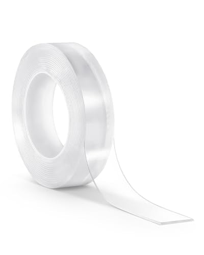 VEVOR Double Sided Tape Heavy Duty, 16 ft Long Nano Mounting Tape, Strong Adhesive & Reusable, Clear Two Sided Wall Tape, Removable Poster Picture Hanging Strips for Home, Office, Car, Outdoor Use - style: 1 Pack