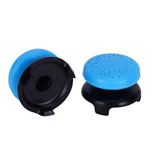 ASHATA 2Pcs Thumbstick Extender for 3D Texture Thumb Grip Stick Joystick Thumbstick for 5 Controller (Blue) - color: blue