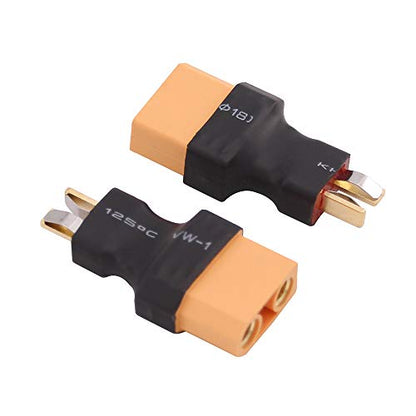 XT90 / XT-90 Female to T-Plug Style Male Connector Adapter(Pack of 3)