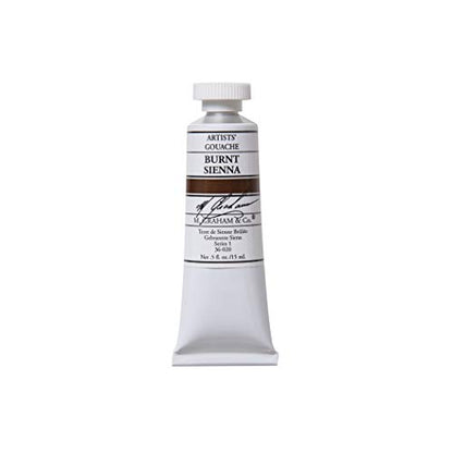 M. Graham 1/2-Ounce Tube Gouache Paint, Burnt Sienna - color: Burnt Sienna, size: 0.5 Fl Oz (Pack of 1)