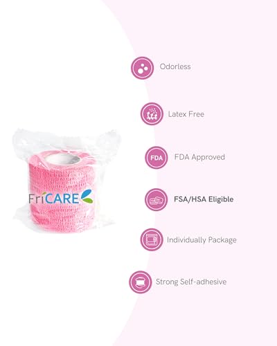 FriCARE Self Adhesive Bandage Wrap, Medical Tape in First Aid Kit - color: Sugar Bloom