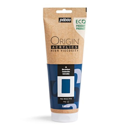 PEBEO Origin 240ml Acrylic Paint, Cerulean Blue - color: Cerulean Blue