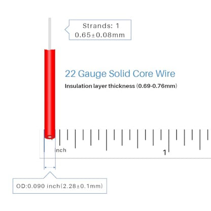 BNTECHGO 22 Gauge PVC Solid Electric Wire Black 100 ft Hookup Wire - color: Black, size: 22 Gauge 100ft