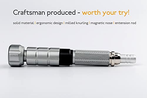 Electronics Screwdriver Set with Telescopic Aluminum Handle and 23 Alloy S2 Screwdriver Bits for Computer Smartphone Watches and other Small Tablets