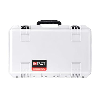 Eylar 22" Intact Premium Series Rolling Carry-On Hard Case with Wheels, IP67 Waterproof Crushproof, TSA Approved Travel Luggage, Customizable Pluck Foam for Cameras, Drones, Gear (White) - color: White
