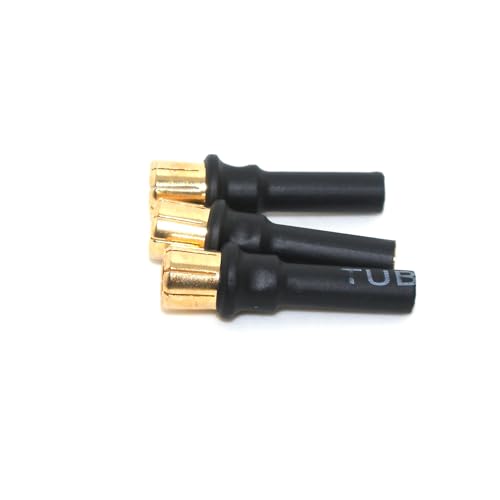 3-Pack 8mm Male to 4mm Female Bullet Adapter Connectors, 33mm RC ESC Motor Plug Reducer, Compact High Current Adapter