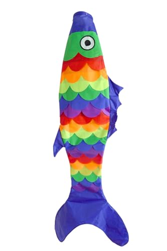 Fish Windsock All-Occasion Rainbow Fish 55" L Blue Briarwood Lane - color: Fish Windsock